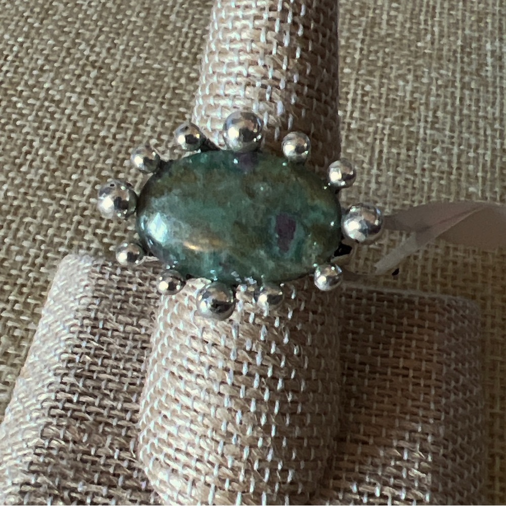 New Ruby Zoisite Stone Crystal Large Prong Set Ca… - image 5